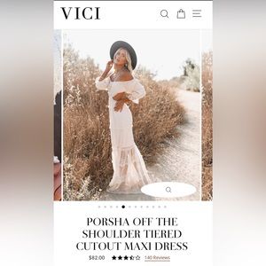 Vici Dolls Boho Maxi Dress. Size small. Worn once